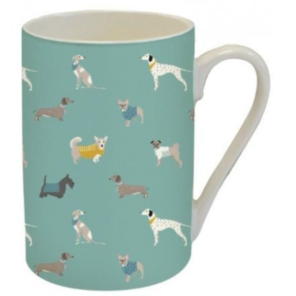 Peony Dogs Fine China Mug